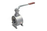 Wafer ball valve for medium temperatures